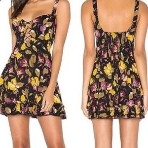 2/$50🍑 INTIMATELY FREE PEOPLE Lattice Lovers Floral Mini Slip Dress